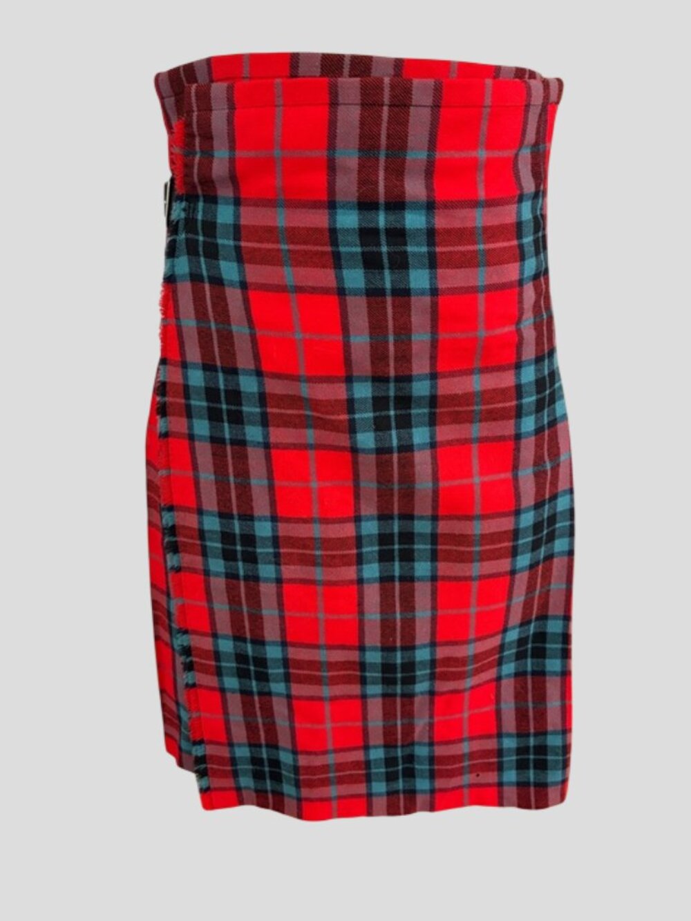 Vintage Authentic Thos. Gordon & Sons Red Plaid Wool Tartan Kilt
